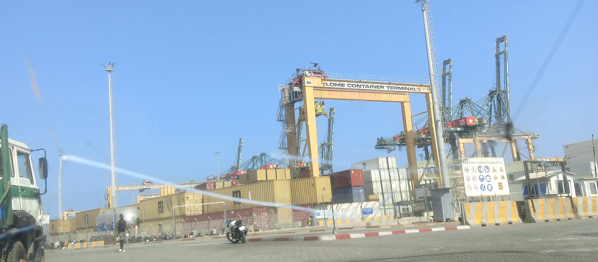 Togo explained — gantry cranes at Lomé Container Terminal in the Port of Lomé