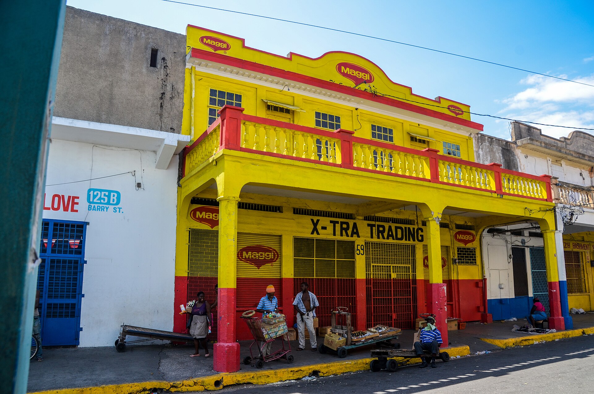 A painted house in downtown Kingston, Jamaica