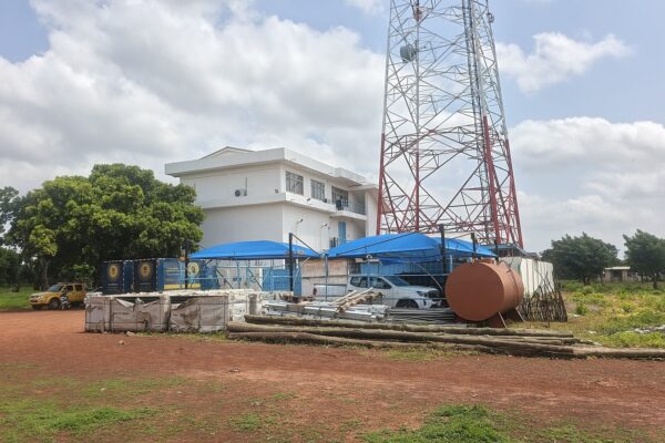 MTN Group office and mobile network mast in Tamale, northern Ghana