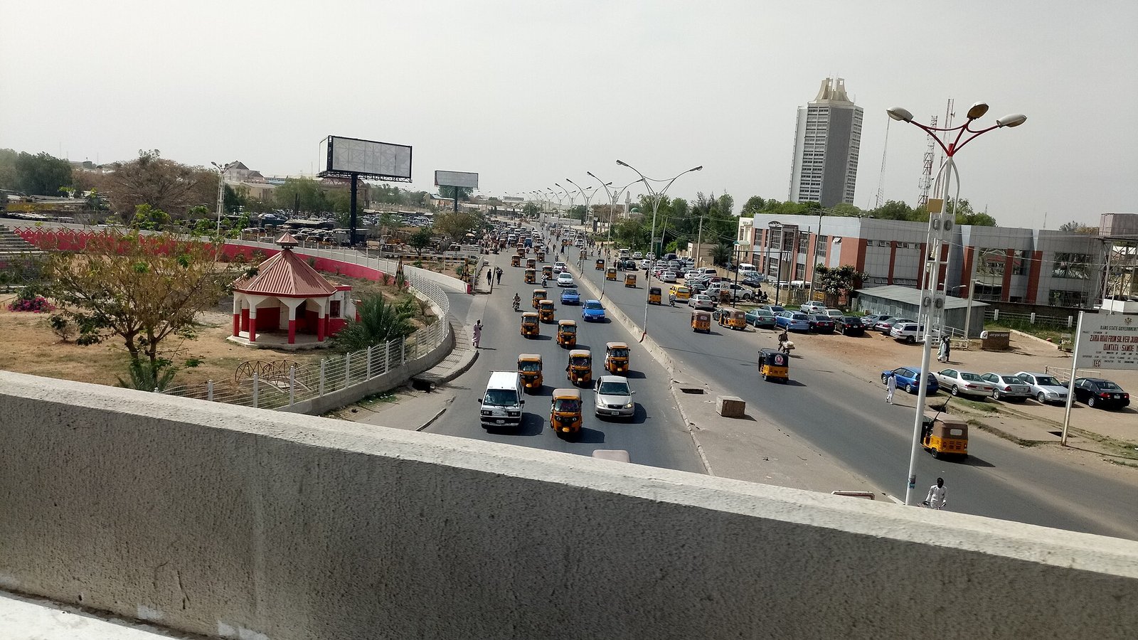 A busy road in Kano, the northern Nigerian city where Aliko Dangote was born