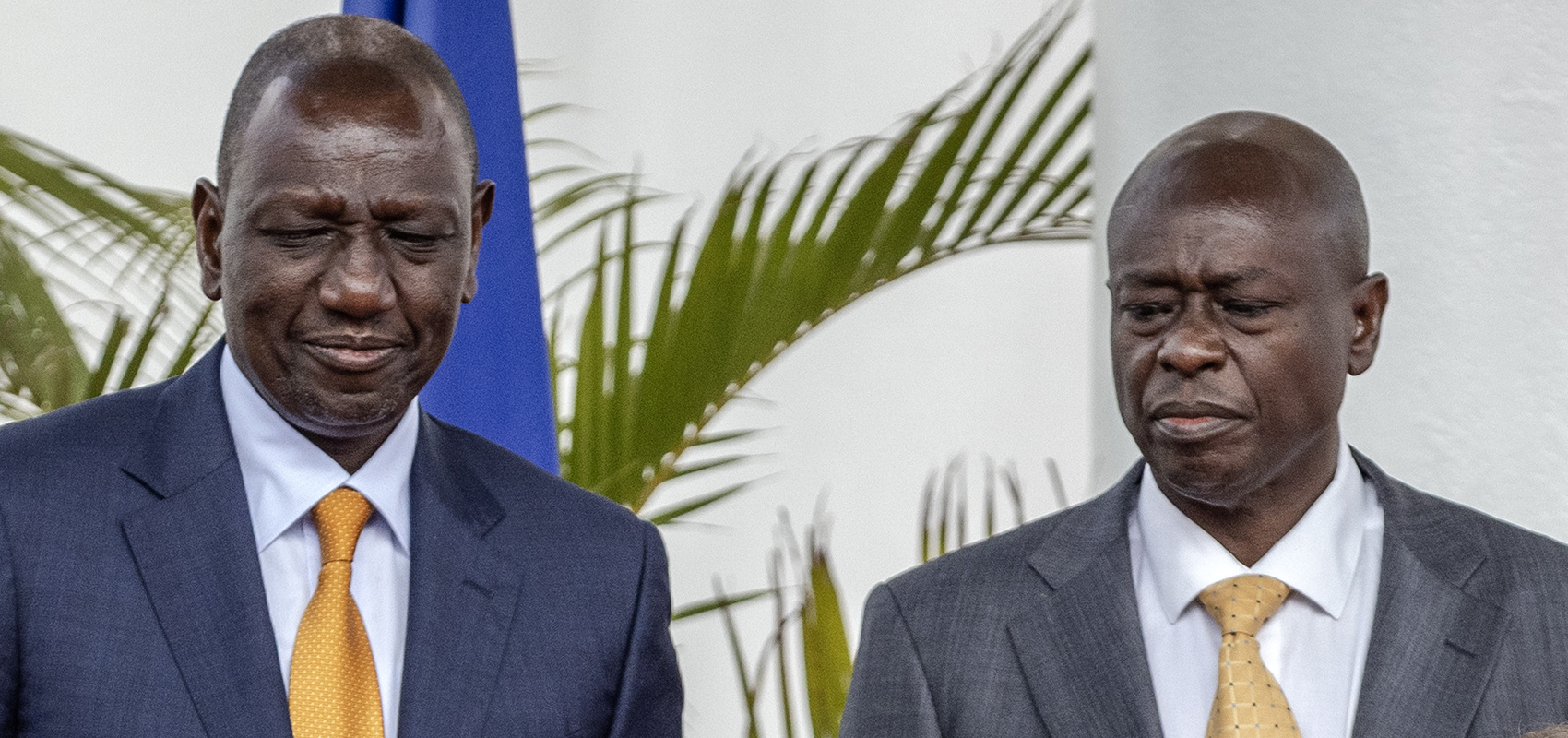 William Ruto with his first deputy president, Rigathi Gachagua, in 2023