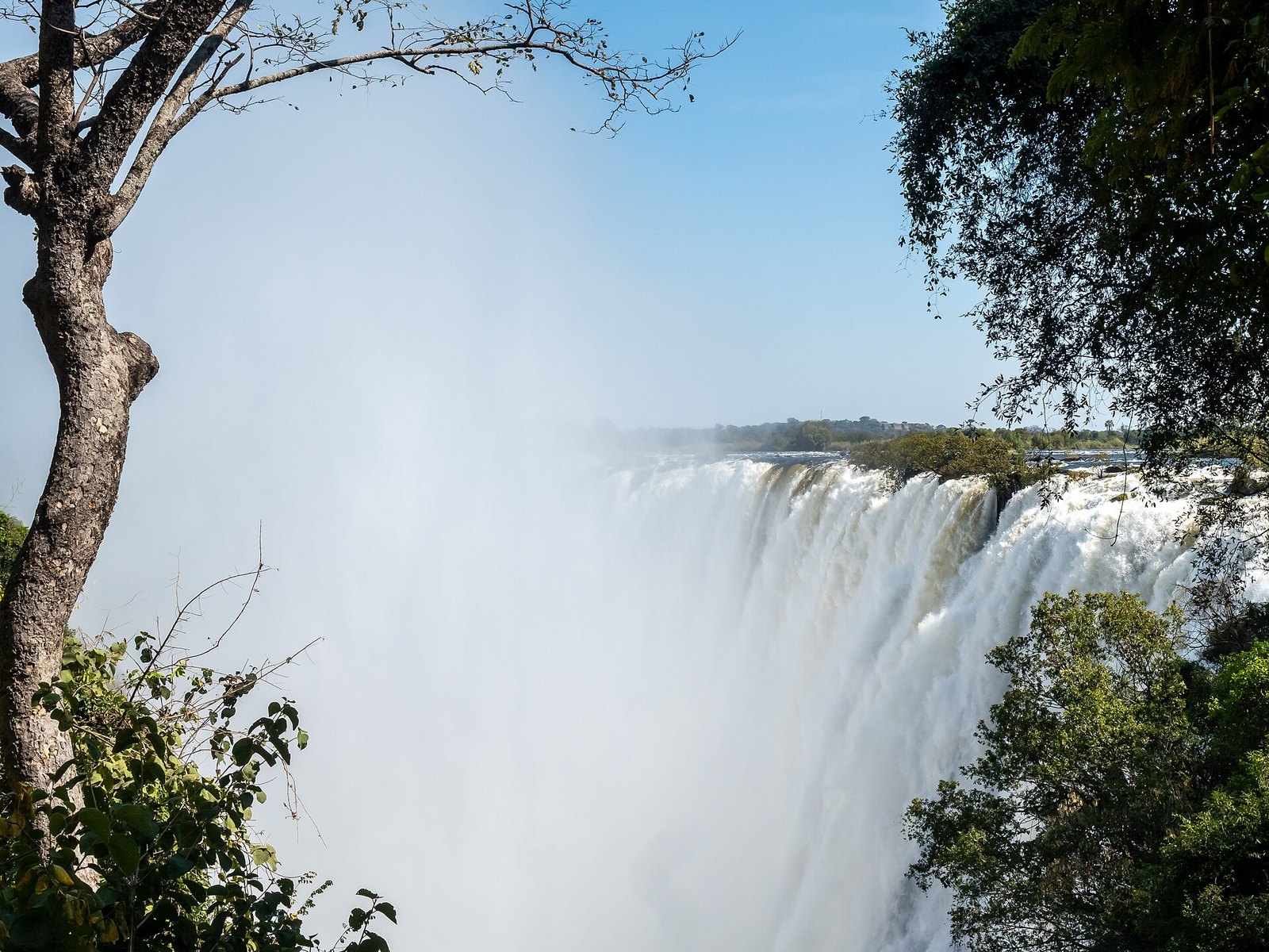Zambia explained 2026: the Victoria Falls, or Mosi-oa-Tunya, seen from the Zambian side at Livingstone