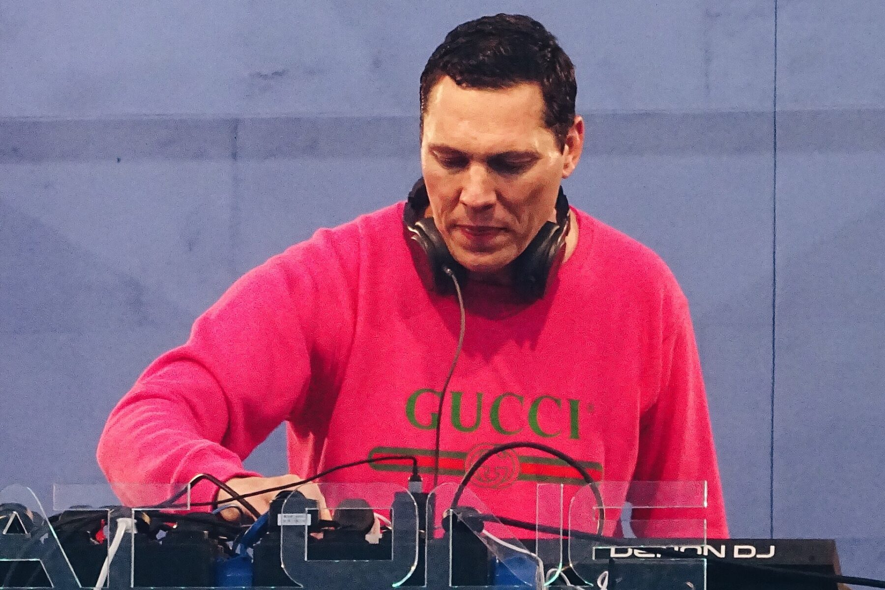 Dutch DJ Tiësto performing a DJ set at Airbeat One festival