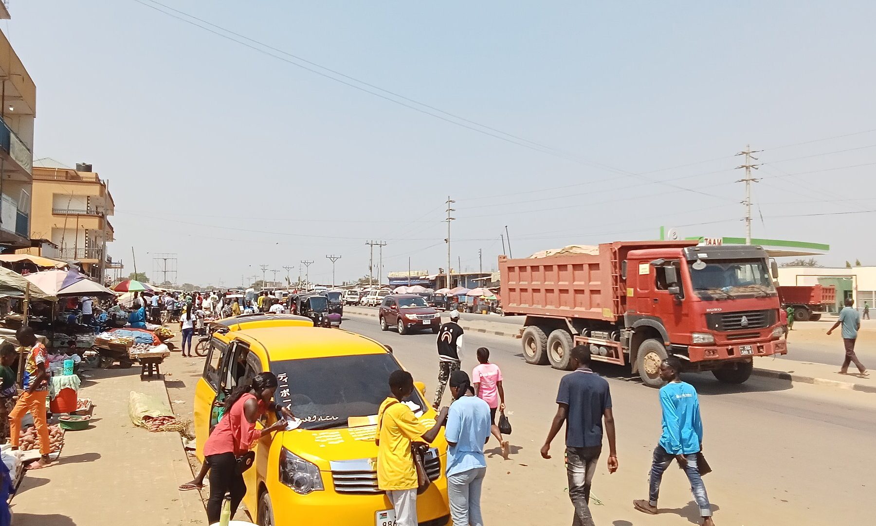 Street scene at Gudele in Juba, South Sudan