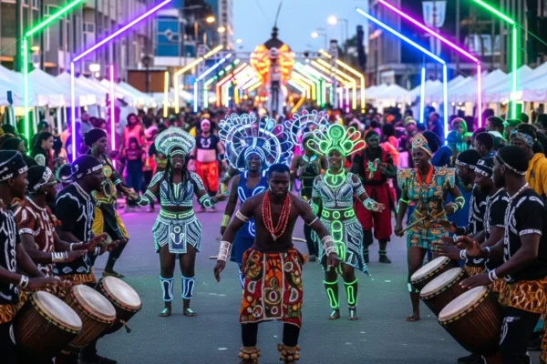 afrofuturism-festival-ghana-african-dance-street-celebration-drums-neon-lights-Vixen