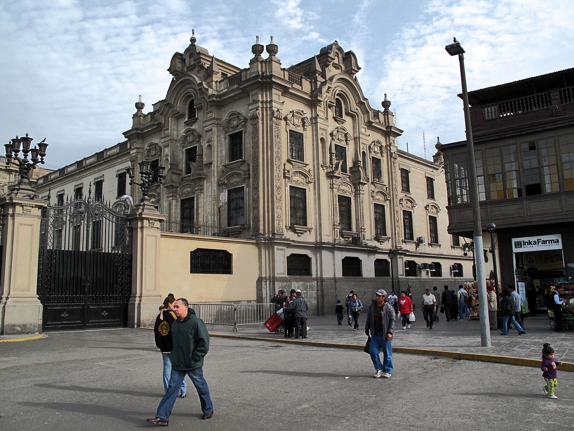 Government Palace of Peru on the Plaza Mayor in central Lima