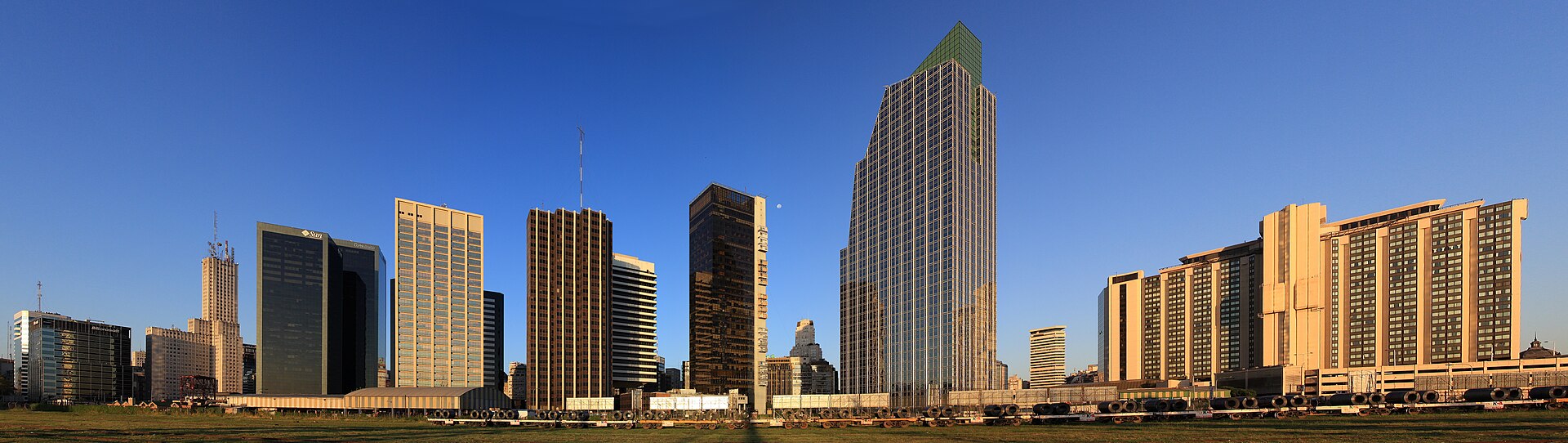 Panorama of office towers in the Buenos Aires business district, Argentina