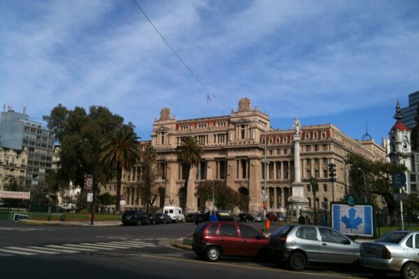 The Palace of Justice, a neoclassical court building in Buenos Aires, Argentina, on a sunny day