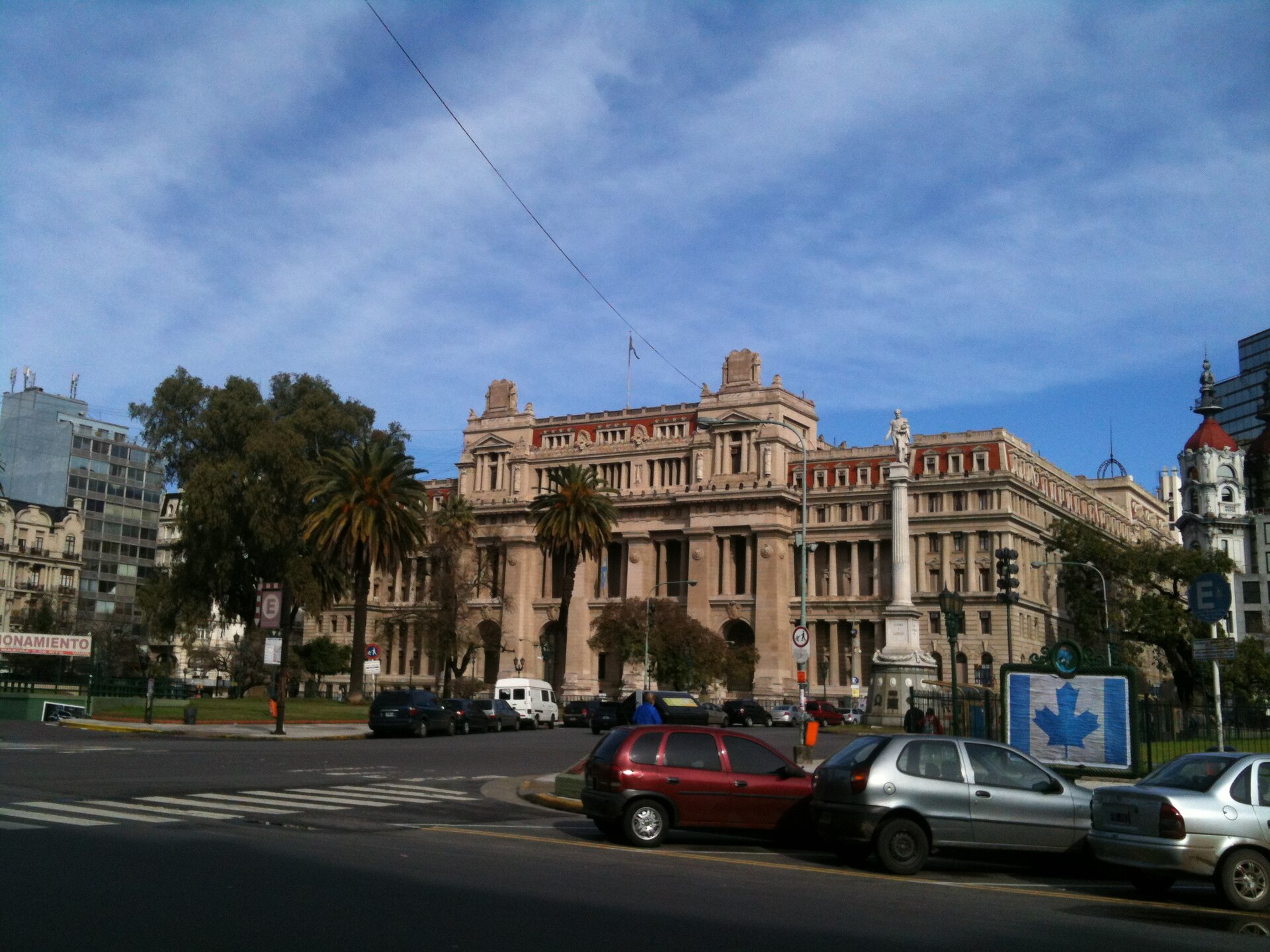 The Palace of Justice, a neoclassical court building in Buenos Aires, Argentina, on a sunny day