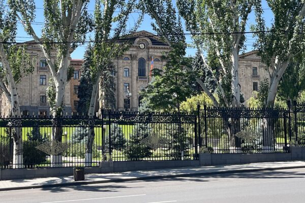 The National Assembly building, Armenia's parliament, in Yerevan