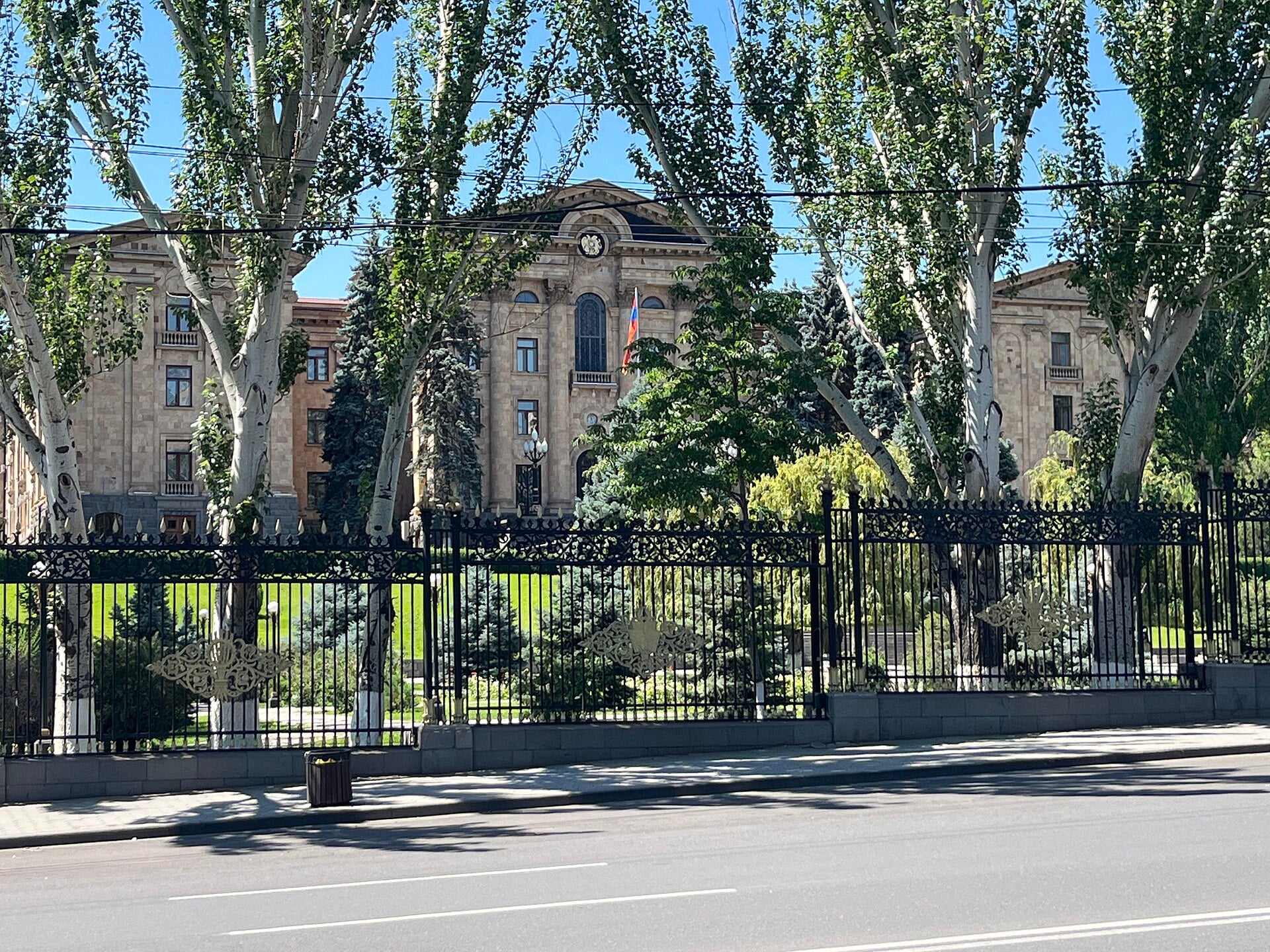 The National Assembly building, Armenia's parliament, in Yerevan