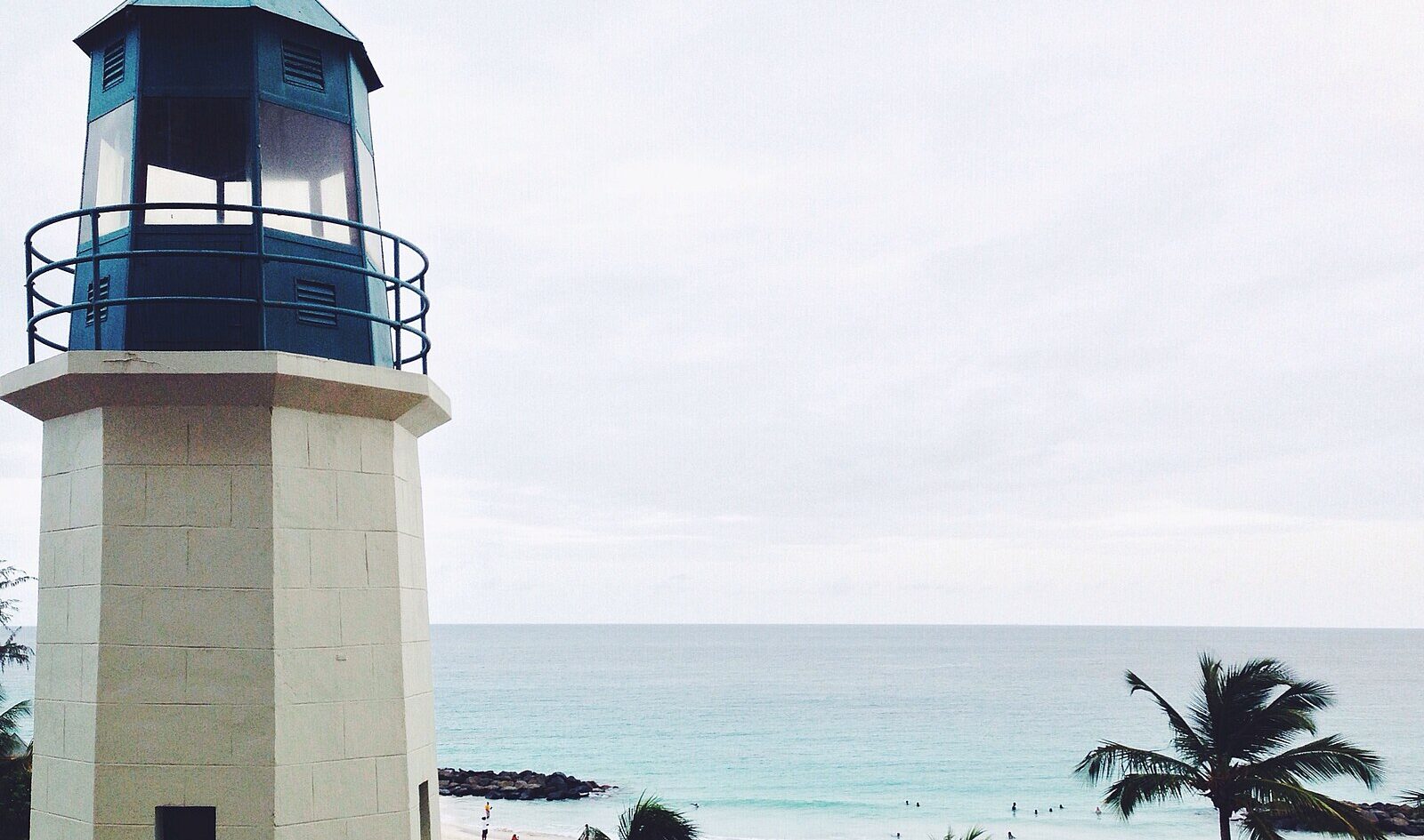 Barbados neighbourhood: Needham’s Point lighthouse above Carlisle Bay on the south-west coast of Barbados