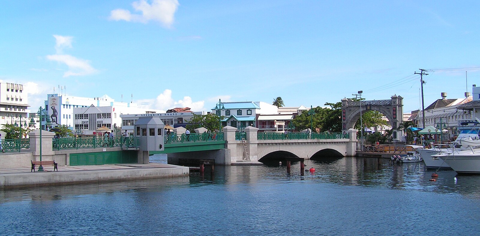 Barbados neighbourhood: the Chamberlain Bridge over the Careenage in Bridgetown, the capital of Barbados