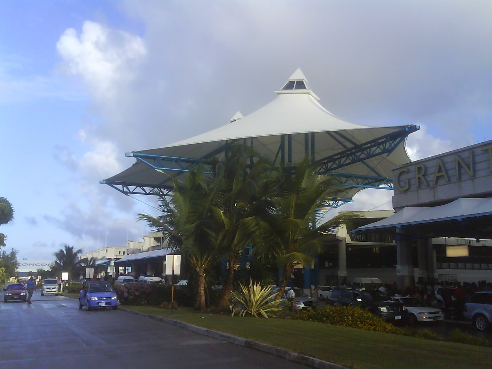 The terminal entrance at Grantley Adams International Airport in Christ Church, Barbados