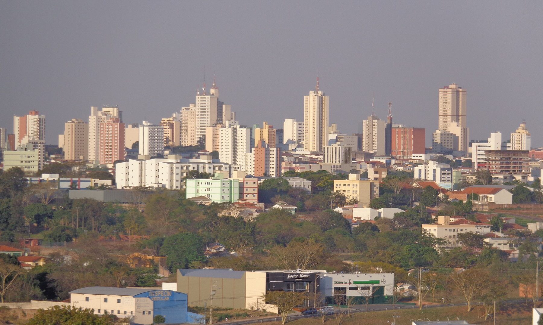 Skyline of Presidente Prudente, in the interior of São Paulo state, Brazil