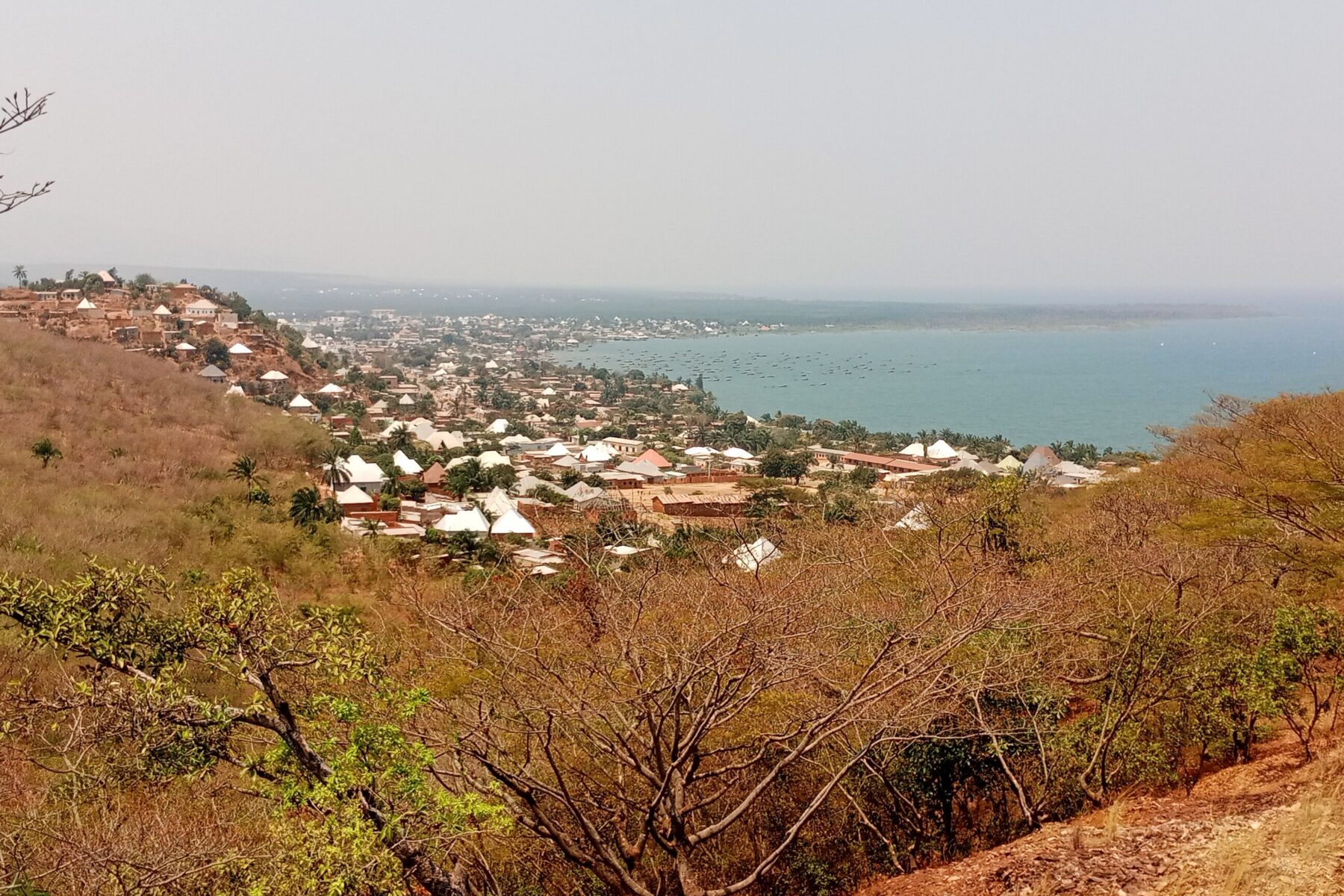 Hillside homes in Rumonge above Lake Tanganyika in southwestern Burundi