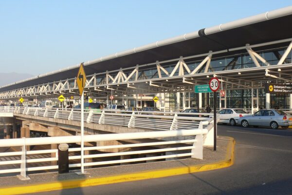 Departures area of Arturo Merino Benitez International Airport in Santiago, Chile