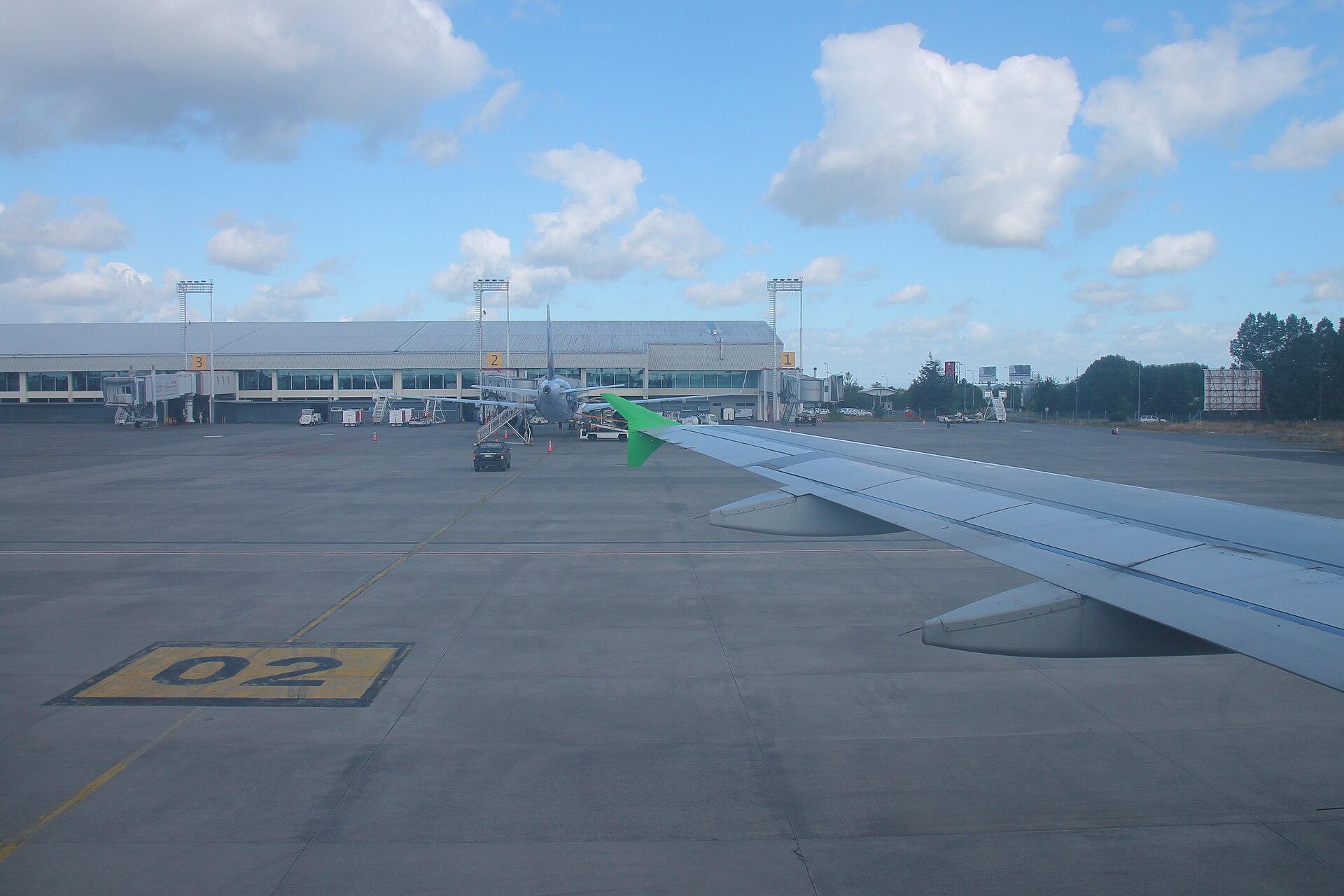 Puerto Montt airport: the El Tepual passenger terminal seen from the apron