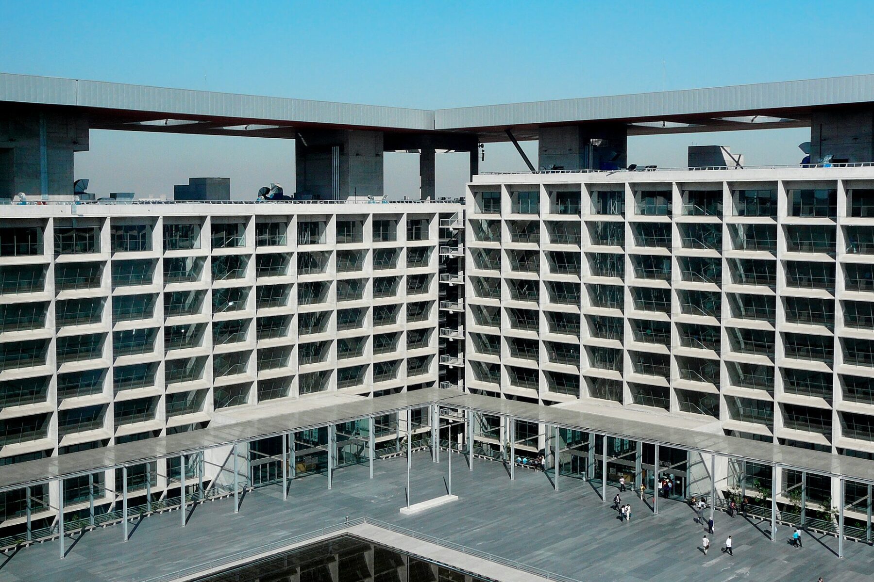 The Centro de Justicia de Santiago, the courthouse complex in Chile's capital where criminal trials are held