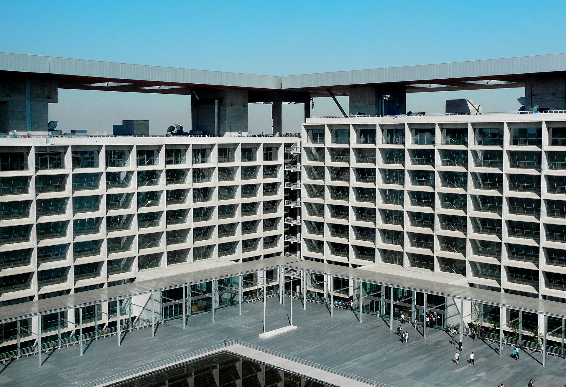 The Centro de Justicia de Santiago, the courthouse complex in Chile's capital where criminal trials are held