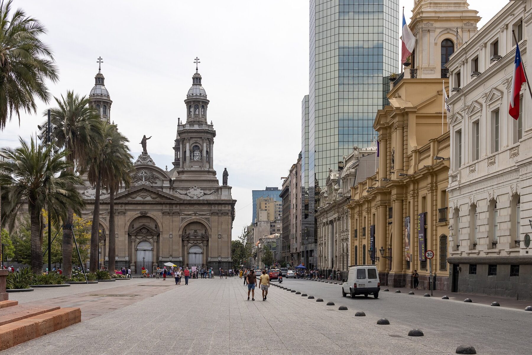 Metropolitan Cathedral on the Plaza de Armas in Santiago, Chile