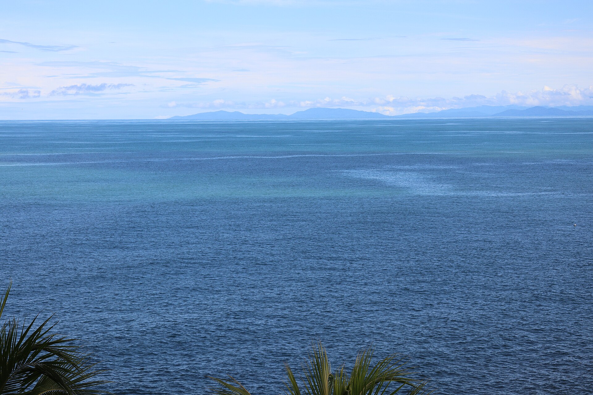 The Pacific Ocean seen from the shore at Nuquí, Chocó, Colombia