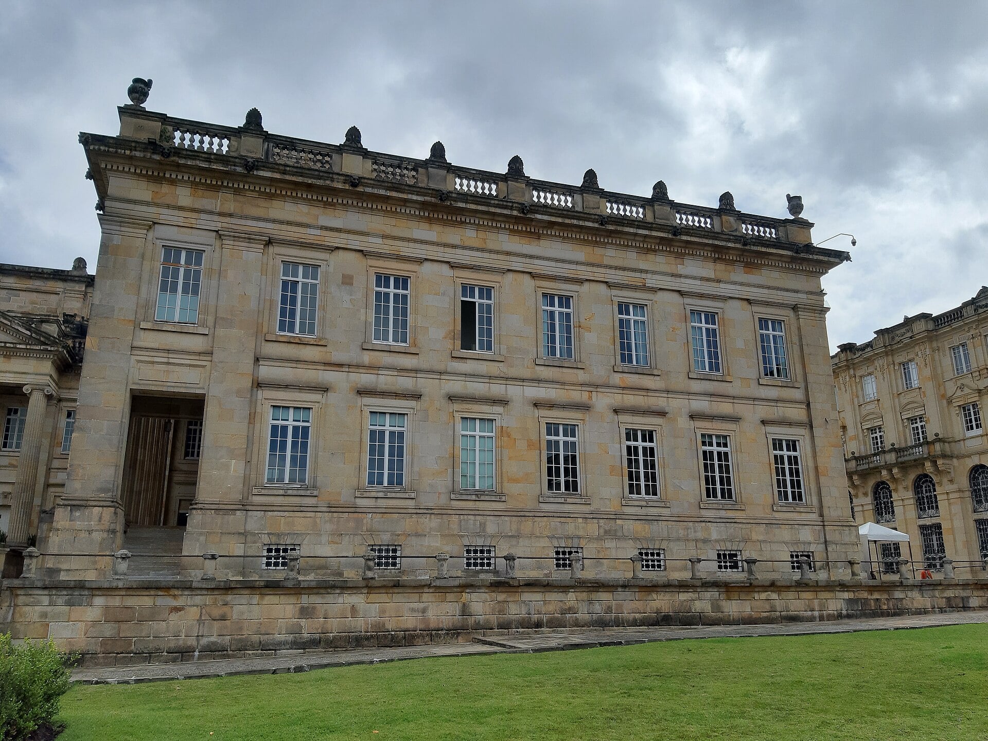 South facade of the Capitolio Nacional, seat of Colombia's Congress, in Bogotá, Colombia