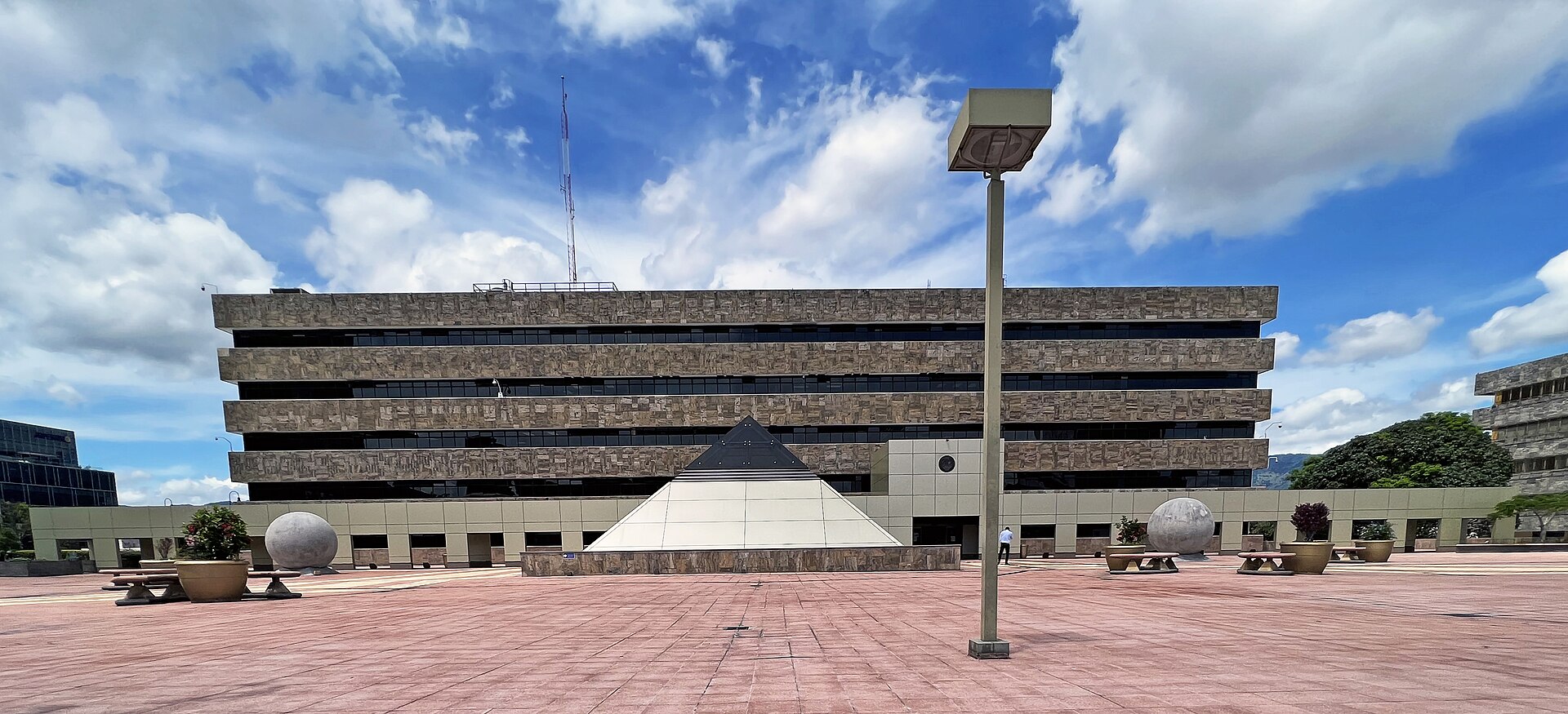 Plaza de la Justicia and the judicial buildings in San José, Costa Rica
