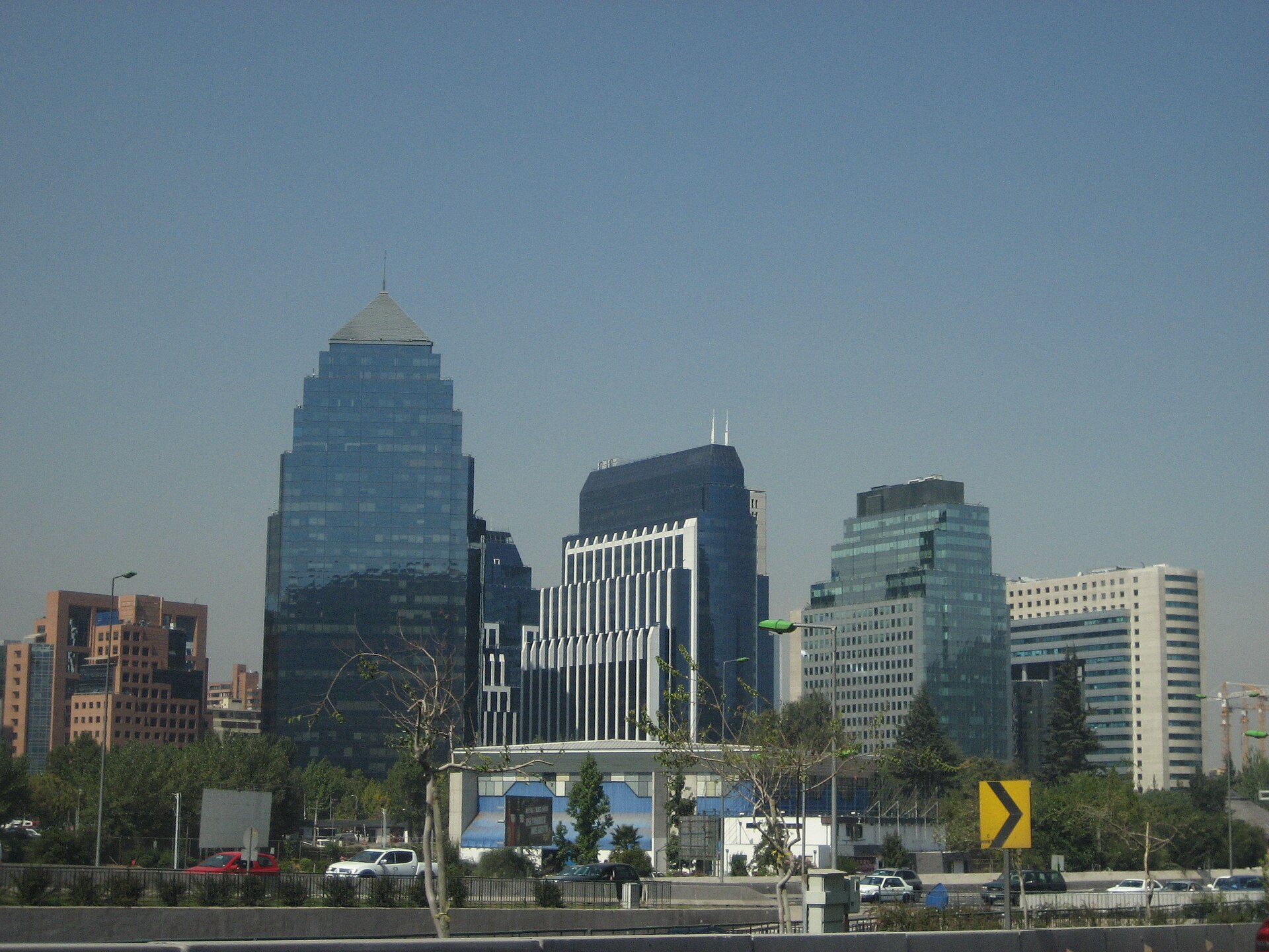 Office towers in the financial district of Santiago, Chile