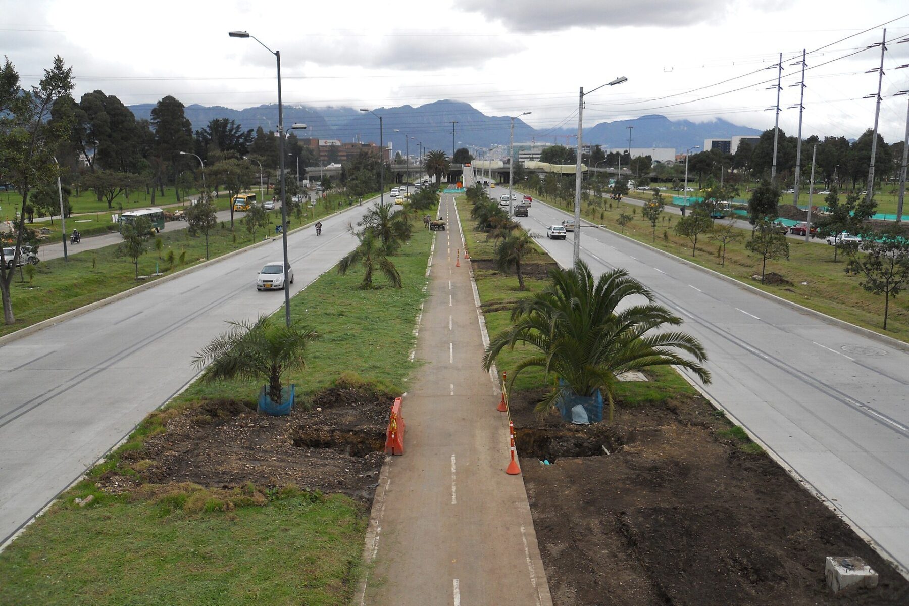 Avenida El Dorado in Bogotá, Colombia, with the eastern hills in the background