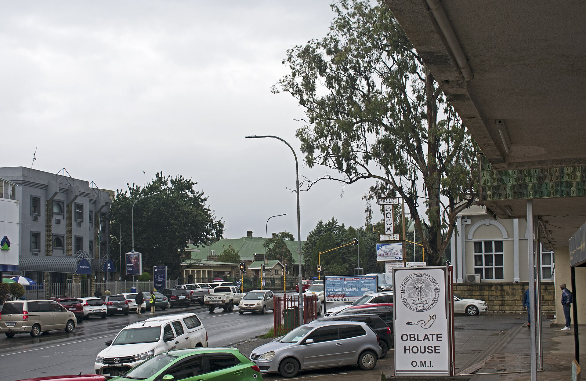 Kingsway Road in central Maseru, Lesotho, seen from Oblate House