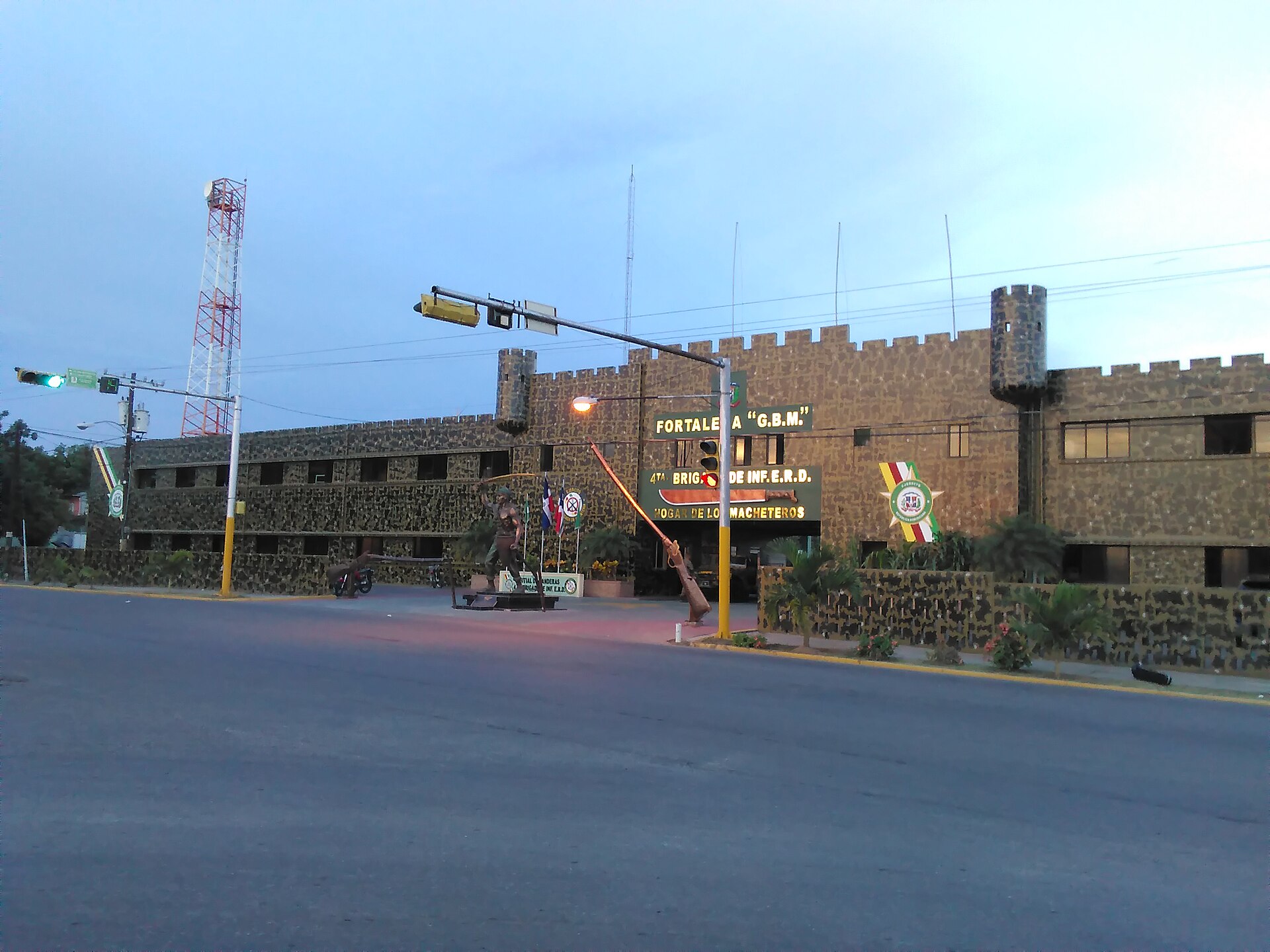 Fortress-style headquarters of the 4th Infantry Brigade of the Dominican Army in Valverde, Mao, Dominican Republic
