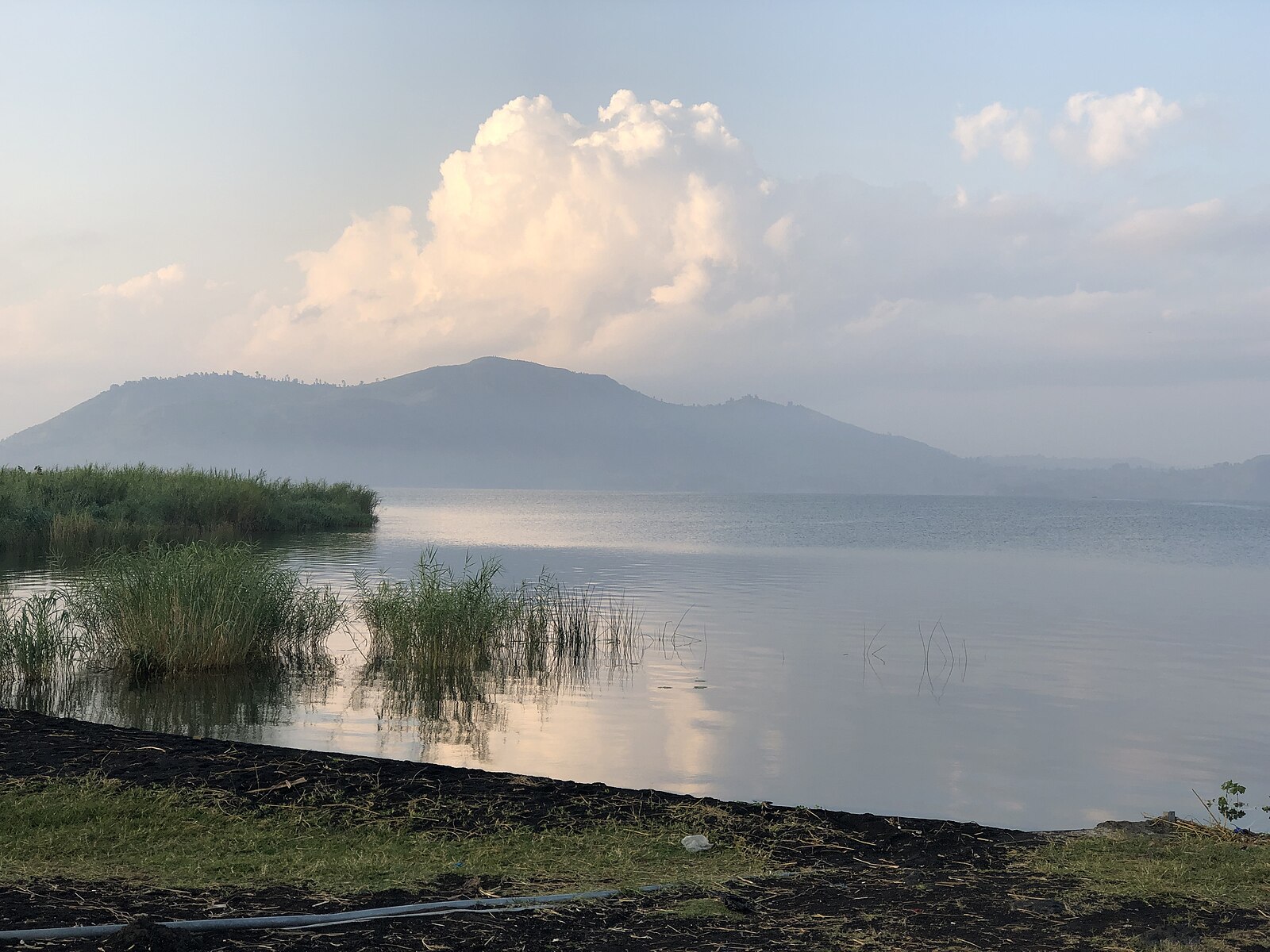 Lake Kivu seen from Sake near Goma in eastern DR Congo, on the border with Rwanda