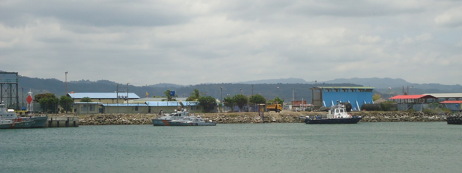 Ecuador geopolitics: coast guard boats in the harbour of Esmeraldas