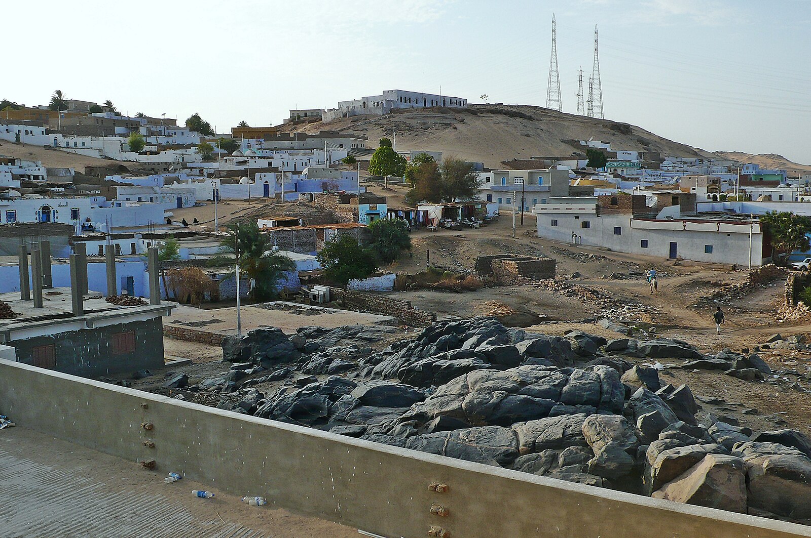 Egypt power and the regions: a Nubian village near Aswan in Upper Egypt