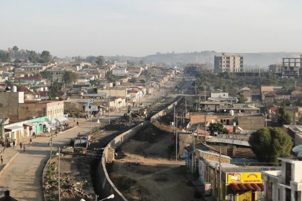 View over Adigrat, a town in eastern Tigray, northern Ethiopia