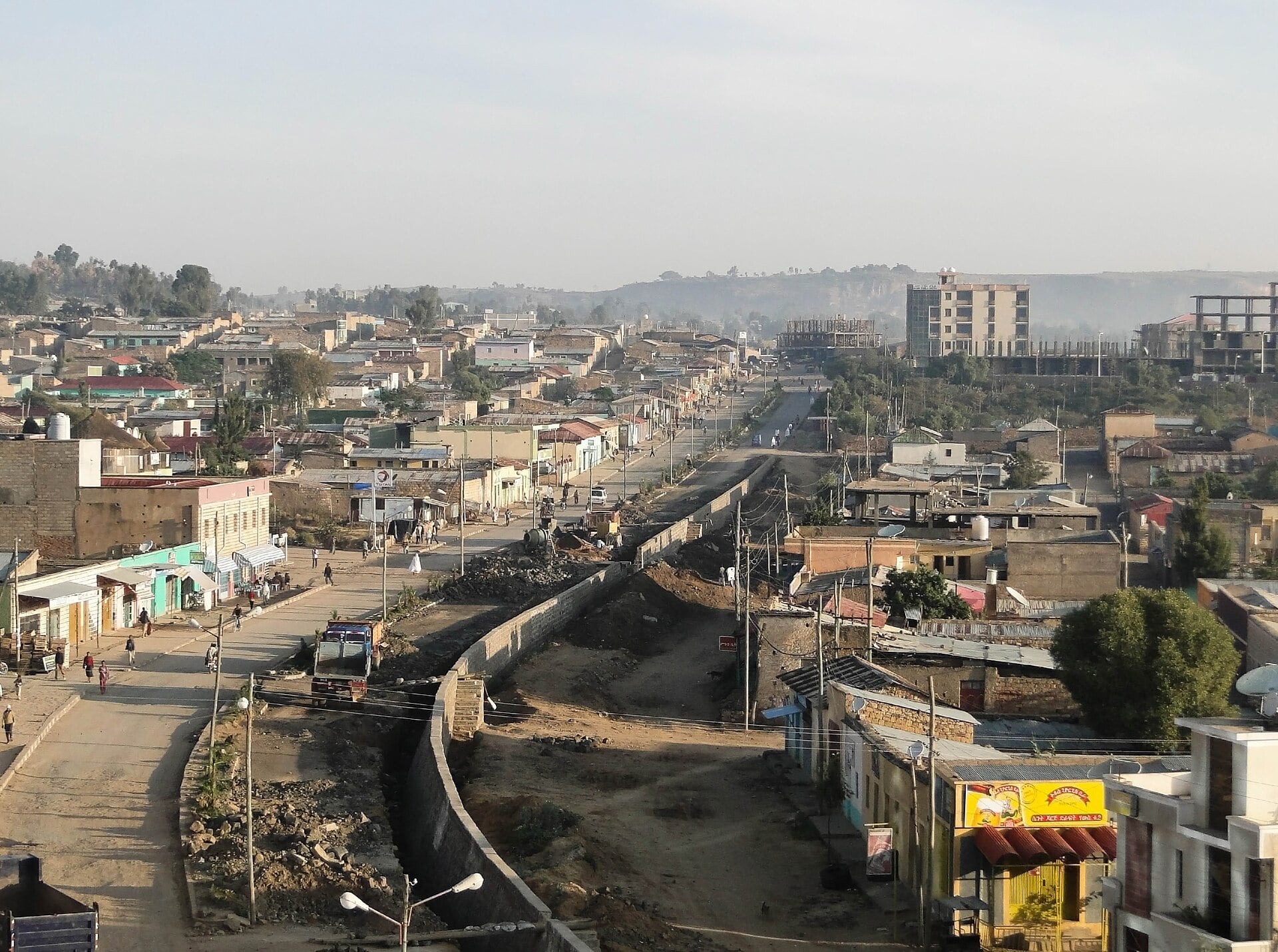 View over Adigrat, a town in eastern Tigray, northern Ethiopia