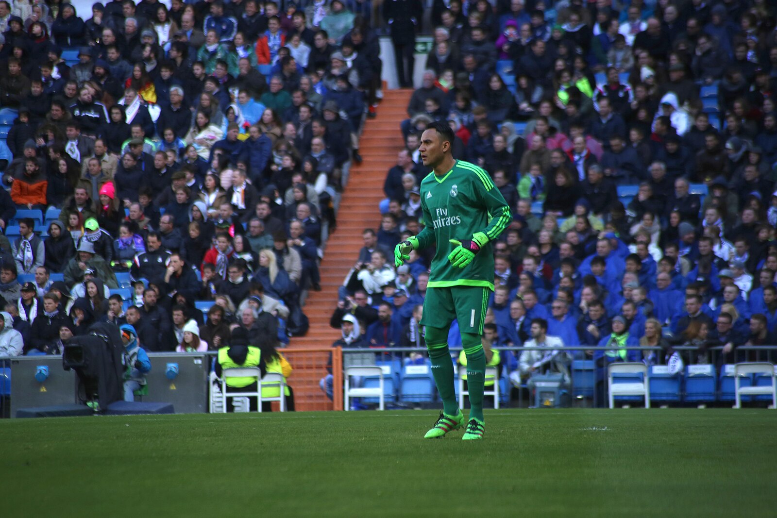 Costa Rica famous people: goalkeeper Keylor Navas playing for Real Madrid in March 2016