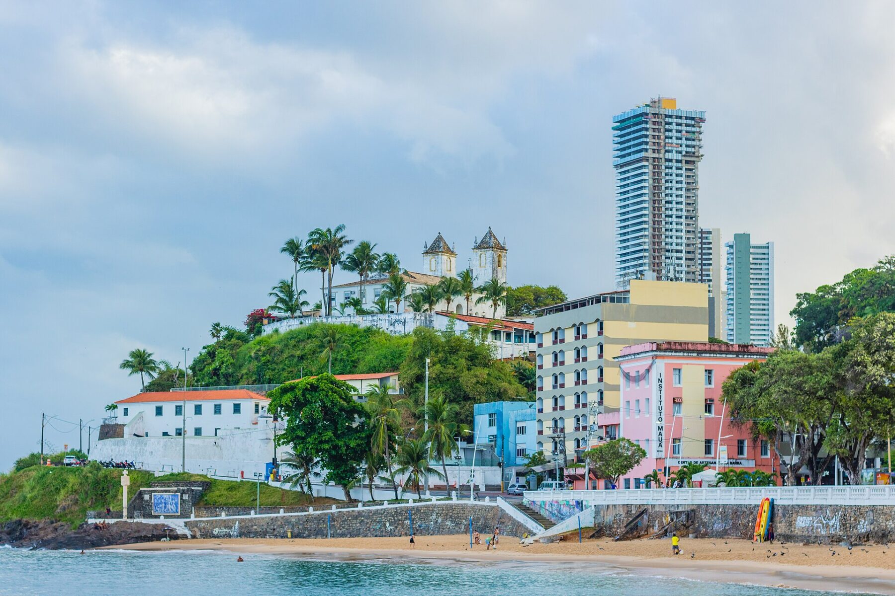 Porto da Barra beach and hillside buildings in Salvador, Bahia, the host city of the Festival de Verão Salvador in January 2027