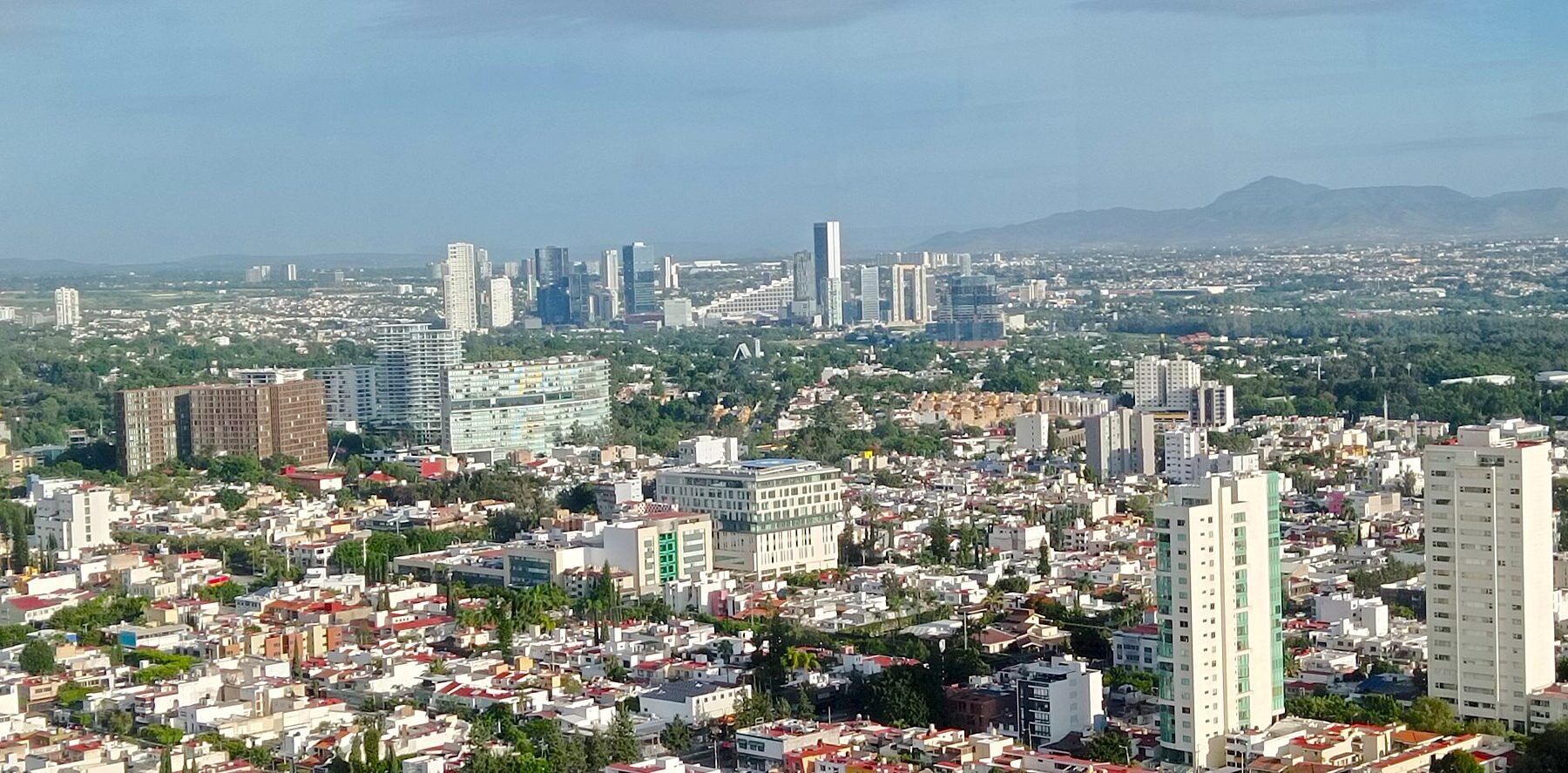 View of Guadalajara, Jalisco, Mexico, with office towers on the horizon