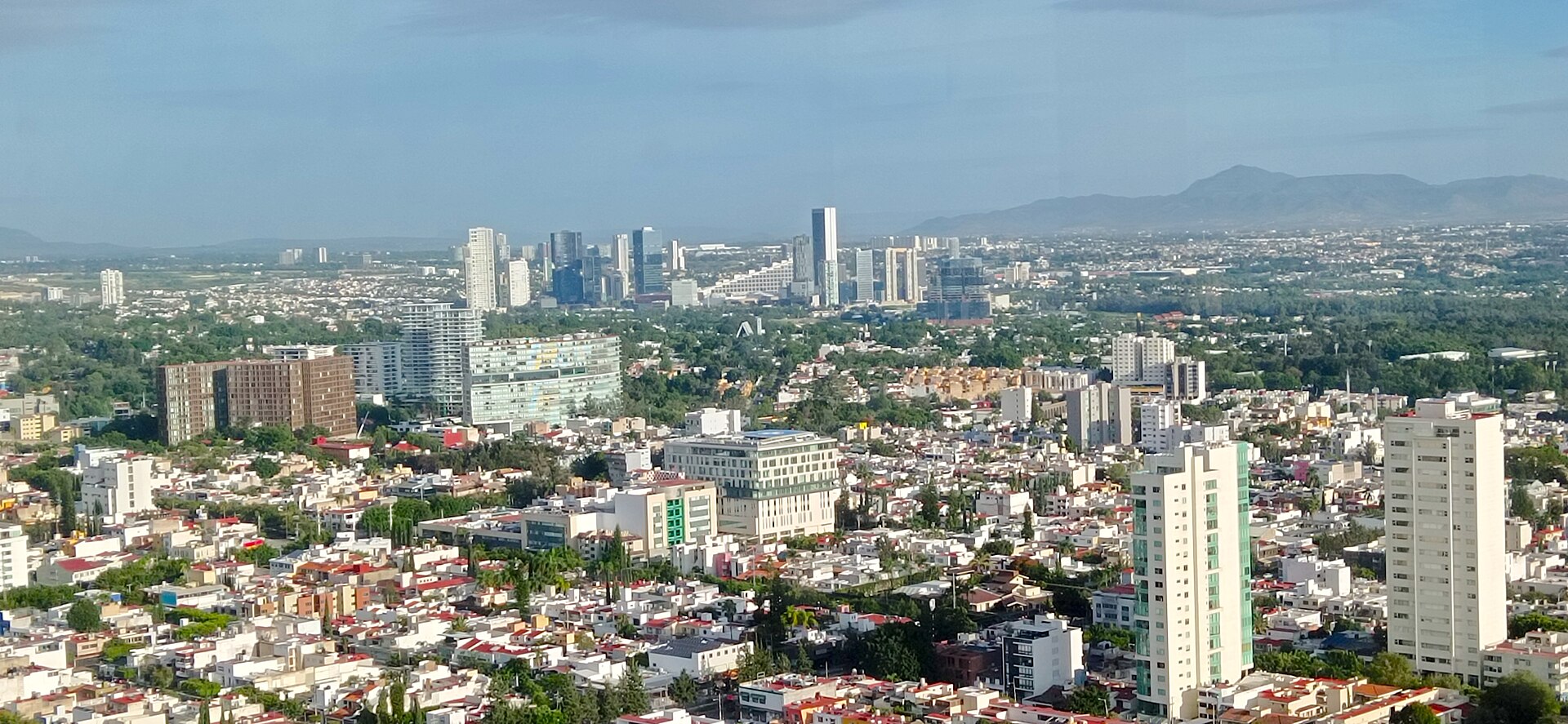View of Guadalajara, Jalisco, Mexico, with office towers on the horizon