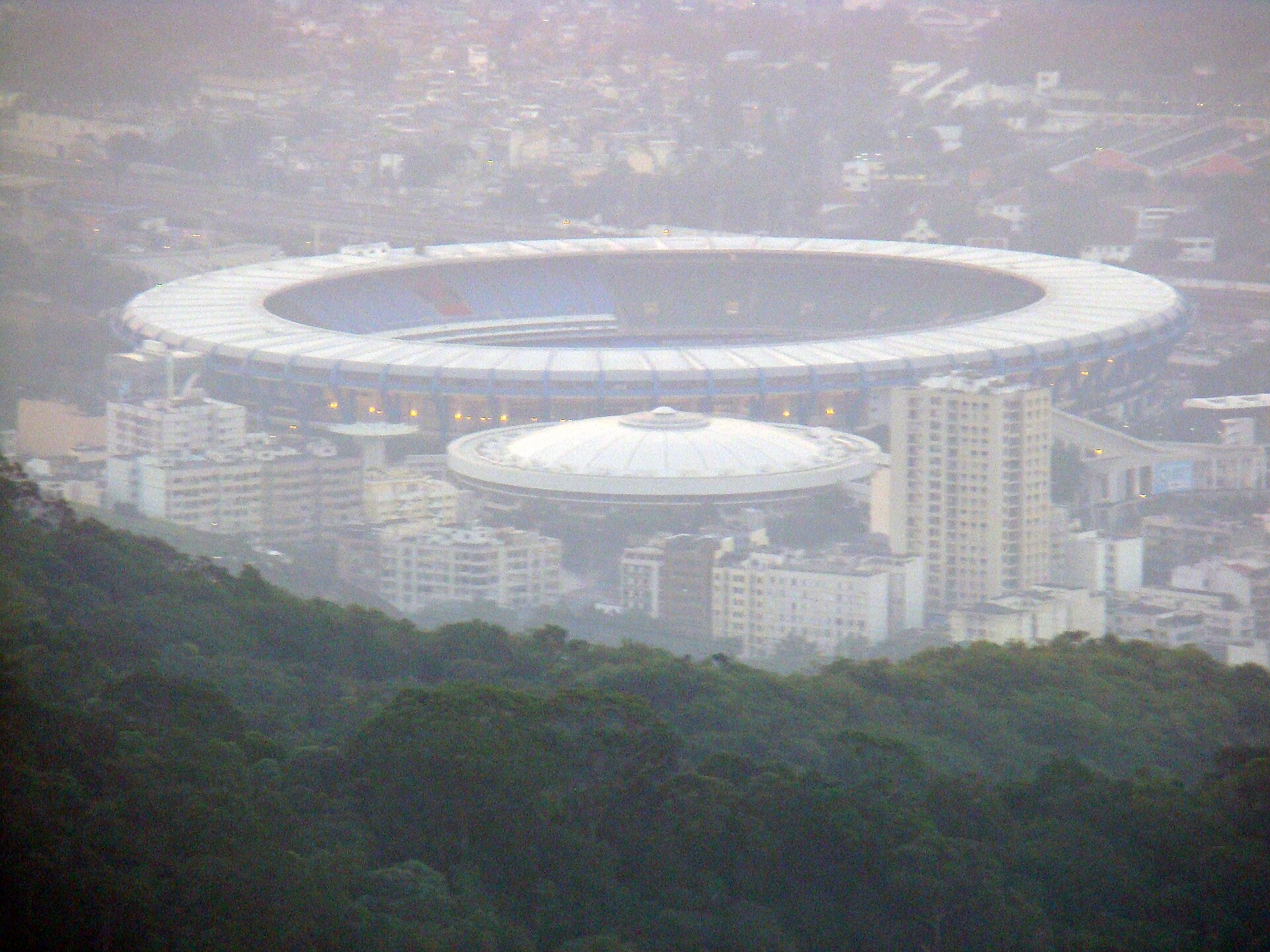 Aerial view of the Maracanã stadium in Rio de Janeiro, Brazil