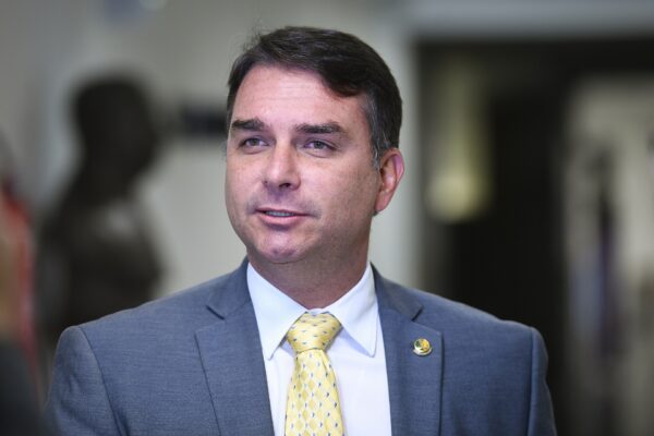 Senator Flávio Bolsonaro, the conservative candidate in Brazil's runoff, speaks in an interview