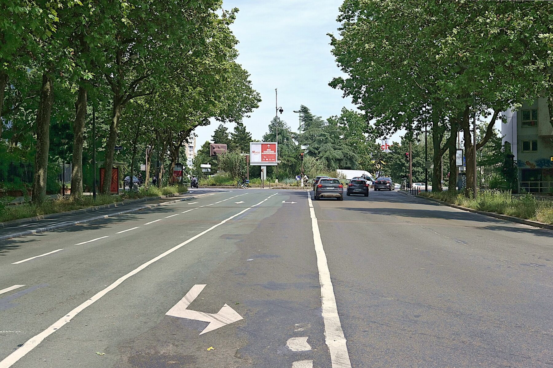 Avenue de la Porte de Bagnolet in eastern Paris, where the authorised protest route begins