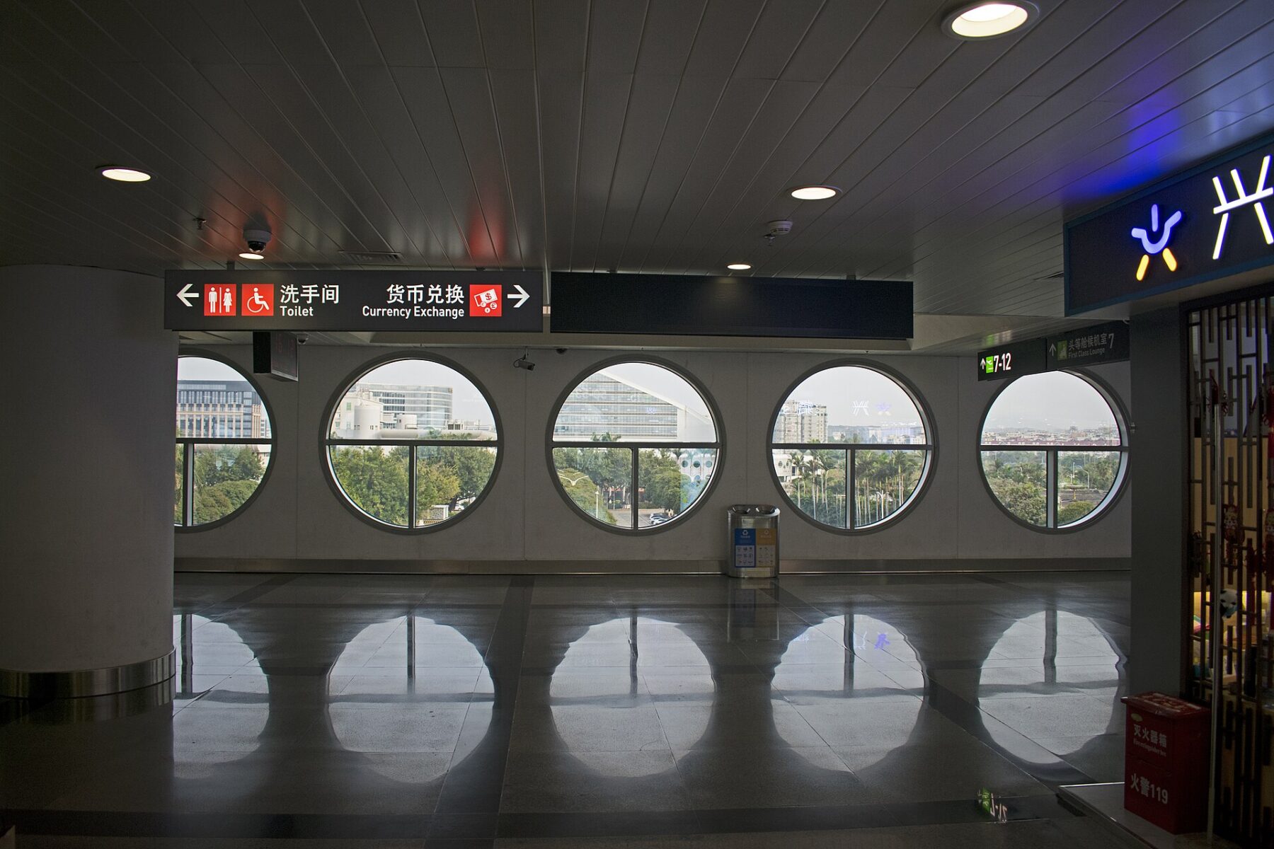 Airport terminal interior