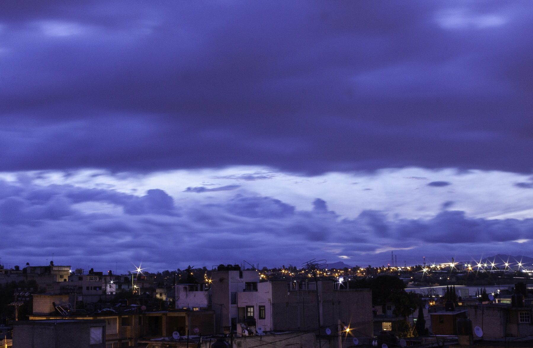 Mexico City skyline at dusk