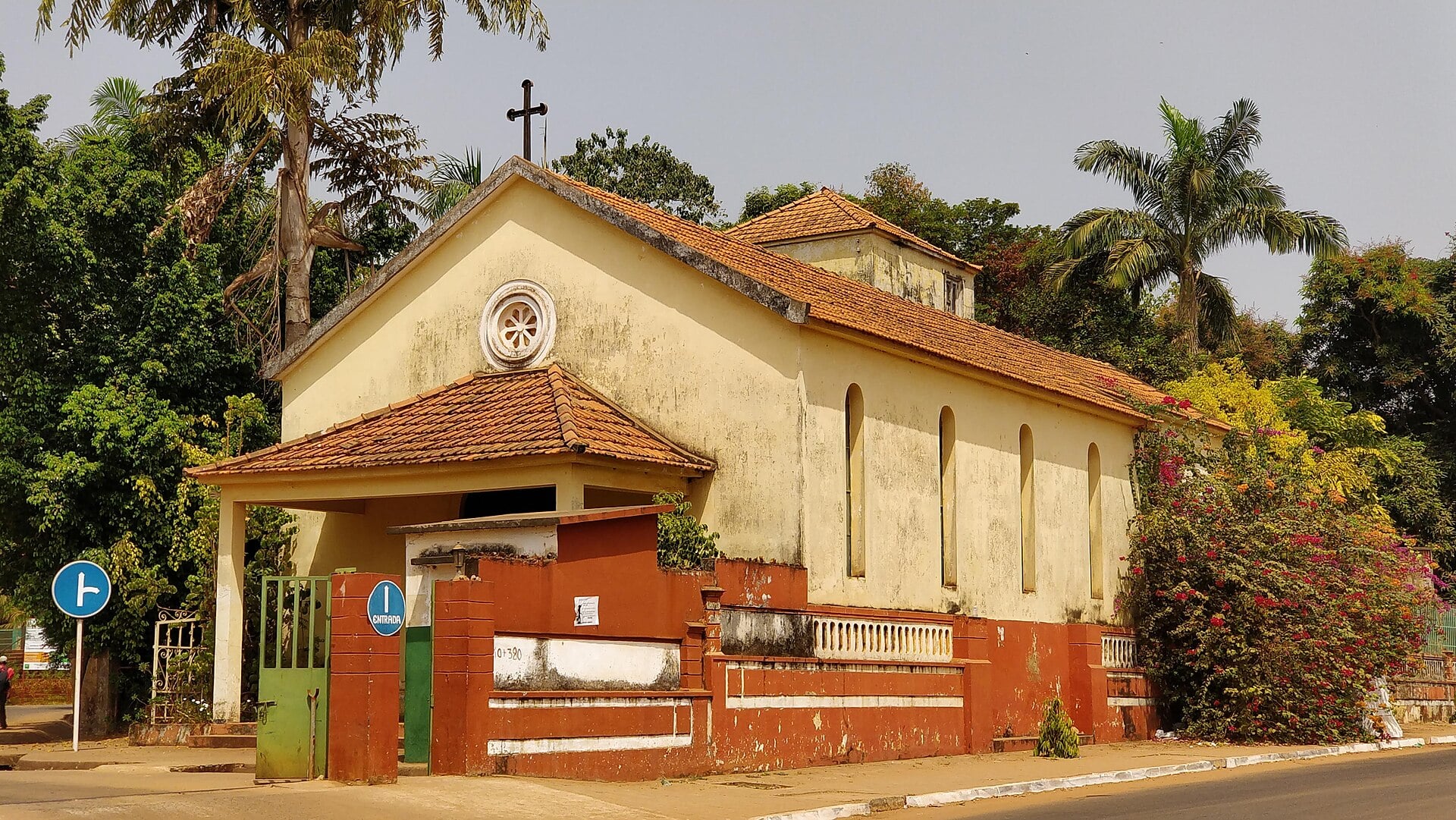 The hospital chapel on a street in Bissau, Guinea-Bissau