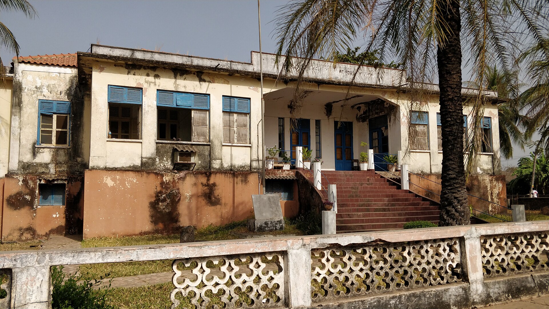 Colonial-era administrator's building in Cacheu, Guinea-Bissau