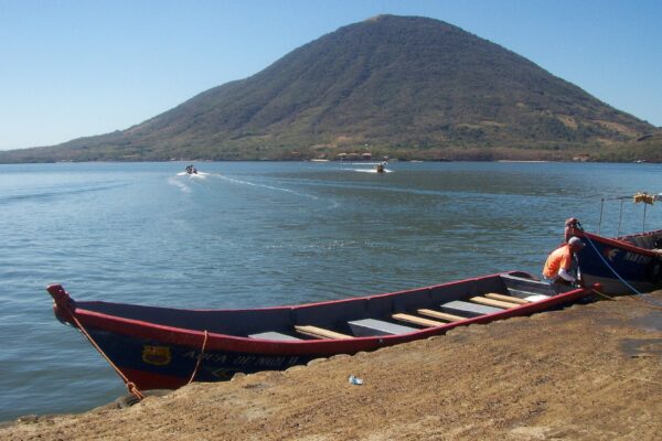 Honduras neighbourhood: El Tigre island in the Gulf of Fonseca seen from the Coyolito pier