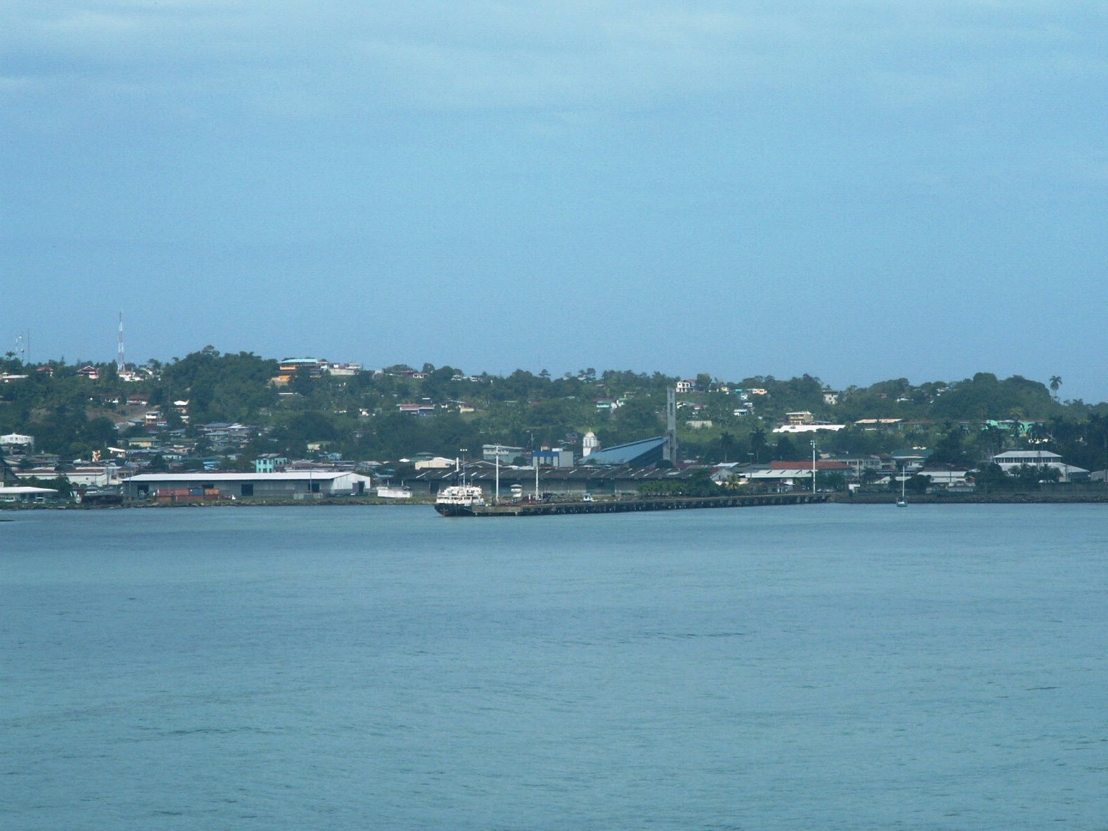 Harbour and docks of Puerto Limón on Costa Rica's Caribbean coast
